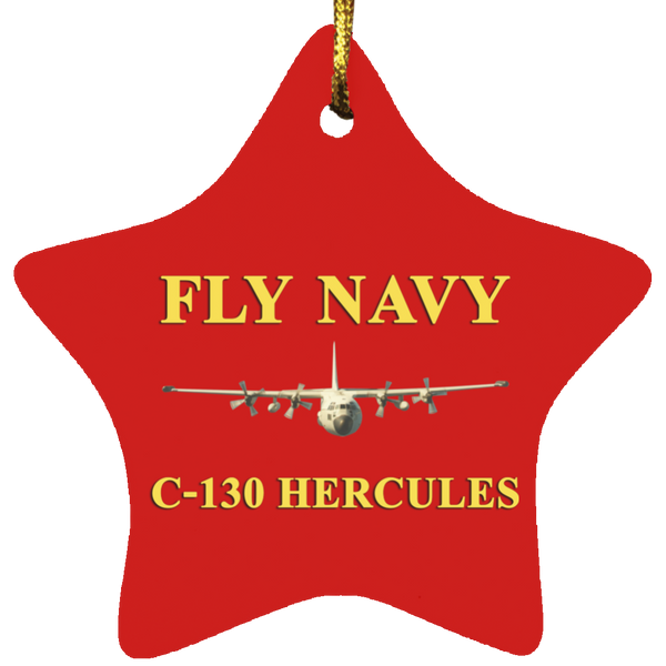 Fly Navy C-130 3 Ornament Ceramic - Star