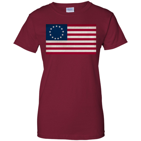 Betsy Ross Flag Ladies' Cotton T-Shirt