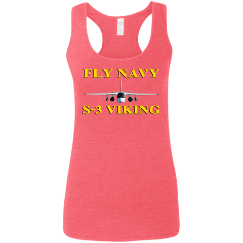 Fly Navy S-3 3 Ladies' Softstyle Racerback Tank