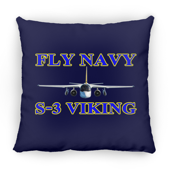 Fly Navy S-3 1 Pillow - Square - 16x16