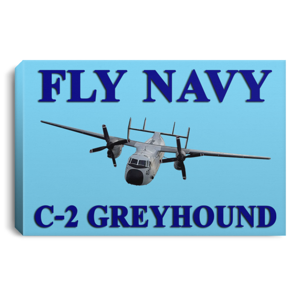 Fly Navy C-2 1 Canvas - Landscape .75in Frame