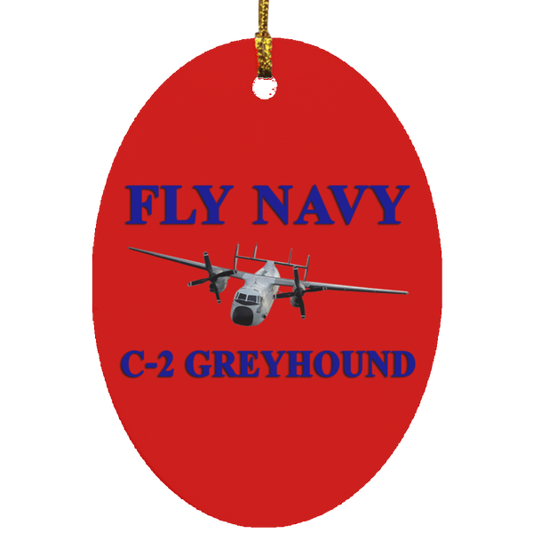 Fly Navy C-2 1 Ornament - Oval