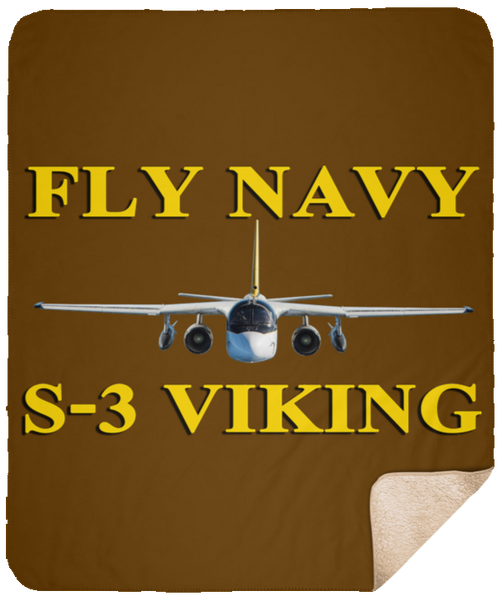 Fly Navy S-3 3 Blanket - Fleece Sherpa Large