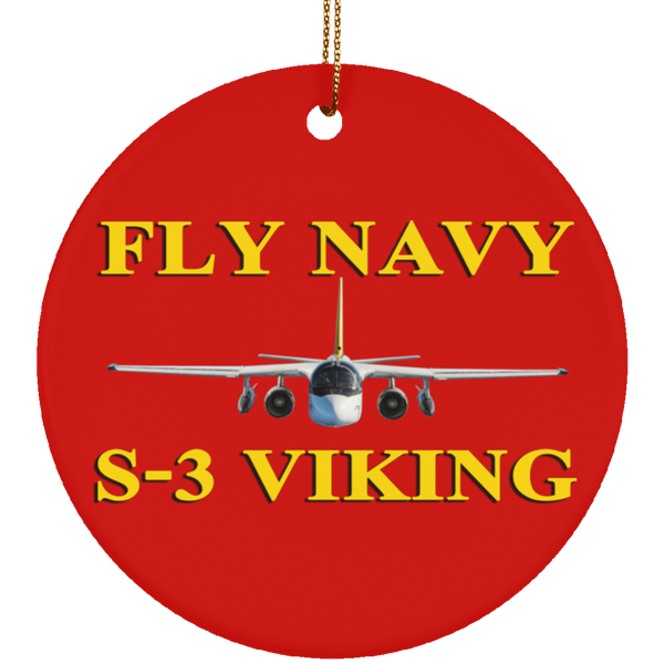 Fly Navy S-3 3 Ornament – Circle