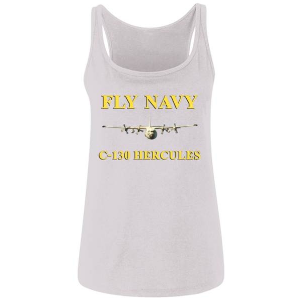 Fly Navy C-130 3 Ladies' Relaxed Jersey Tank