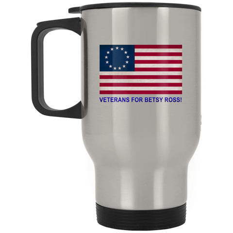 Betsy Ross Vets Silver Stainless Travel Mug