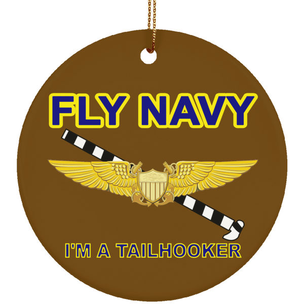 Fly Navy Tailhooker 3 Ornament - Circle