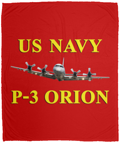 US Navy P-3 3 Blanket - Cozy Plush Fleece Blanket - 50x60