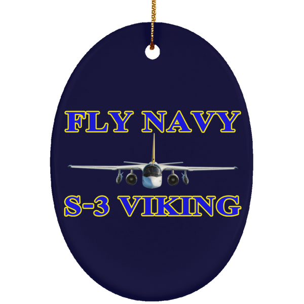 Fly Navy S-3 1 Ornament - Oval