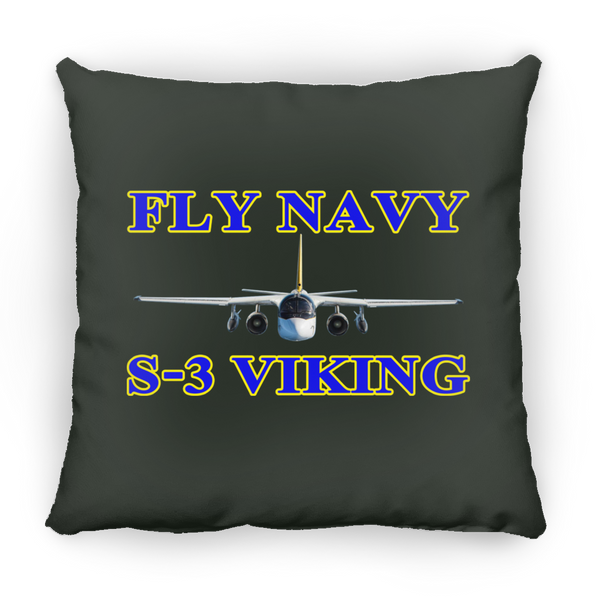 Fly Navy S-3 1 Pillow - Square - 14x14