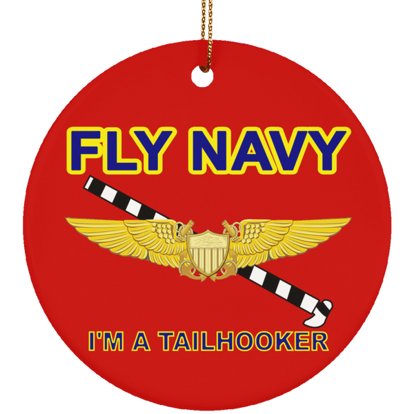 Fly Navy Tailhooker 3 Ornament - Circle