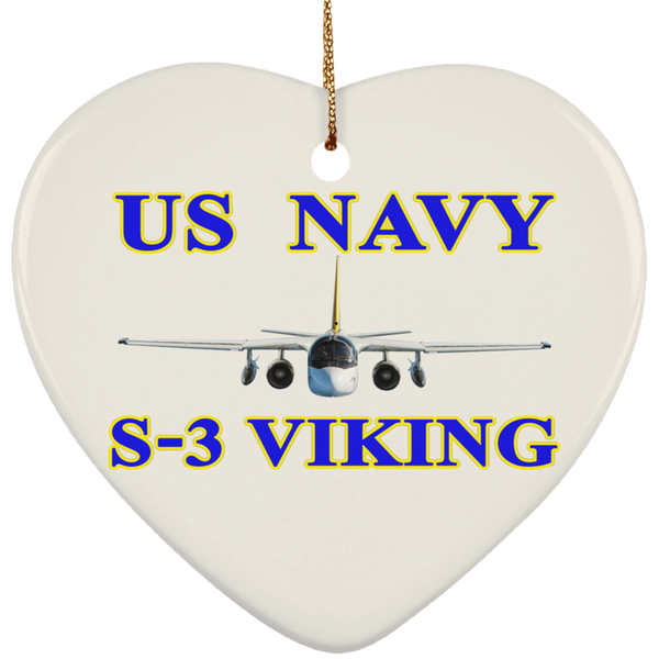 US Navy S-3 1 Ornament - Heart