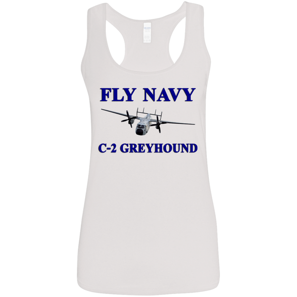 Fly Navy C-2 1 Ladies' Softstyle Racerback Tank