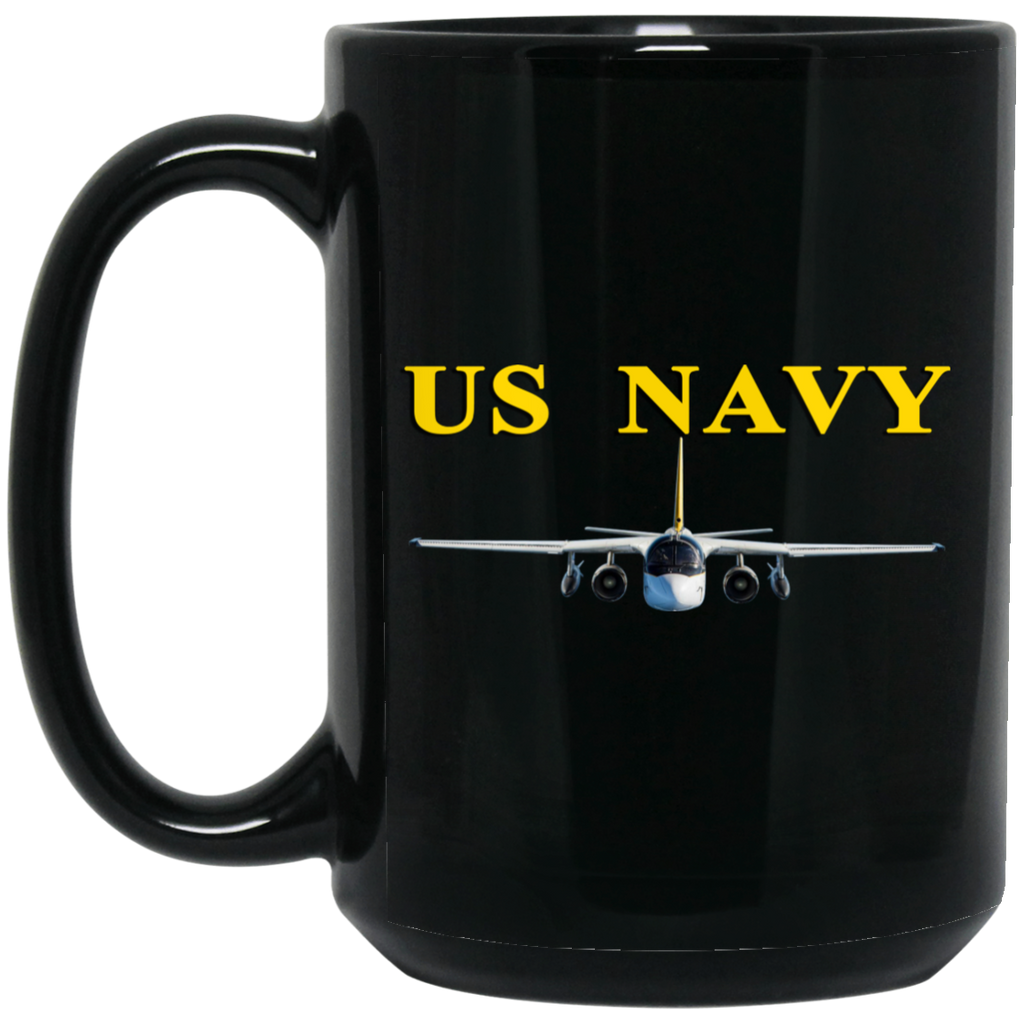 US Navy S-3 4 Black Mug - 15oz