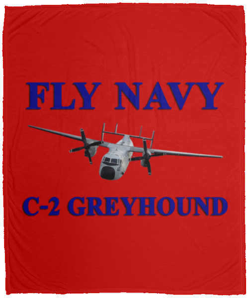 Fly Navy C-2 1 Blanket - Cozy Plush Fleece Blanket - 50x60