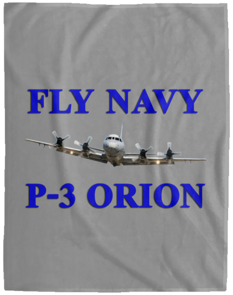 Fly Navy P-3 1 Blanket - Cozy Plush Fleece Blanket - 60x80