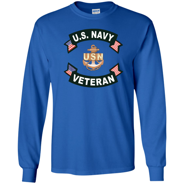 Navy Veteran 1 LS Ultra Cotton Tshirt