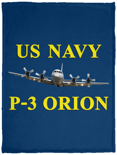 US Navy P-3 3 Blanket - Cozy Plush Fleece Blanket - 30x40