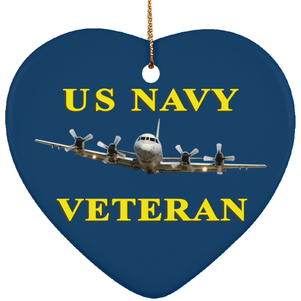 Navy Vet 2 Ornament - Heart