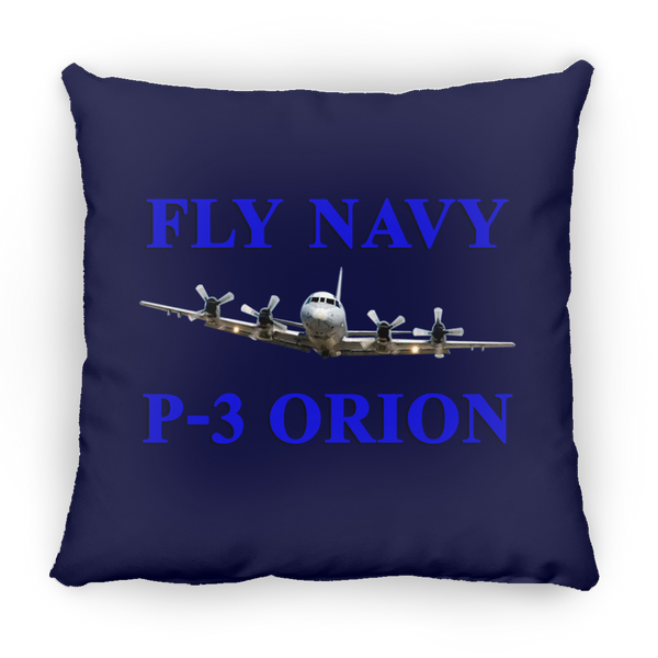 Fly Navy P-3 1 Pillow - Square - 14x14