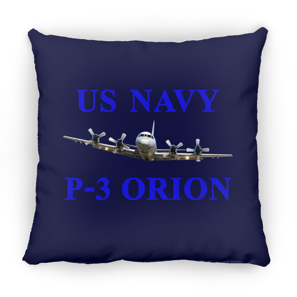 US Navy P-3 1 Pillow - Square - 14x14