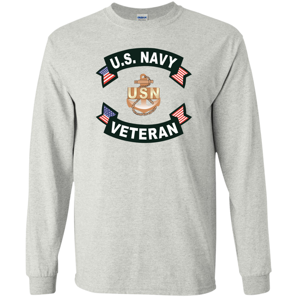 Navy Veteran 1 LS Ultra Cotton Tshirt