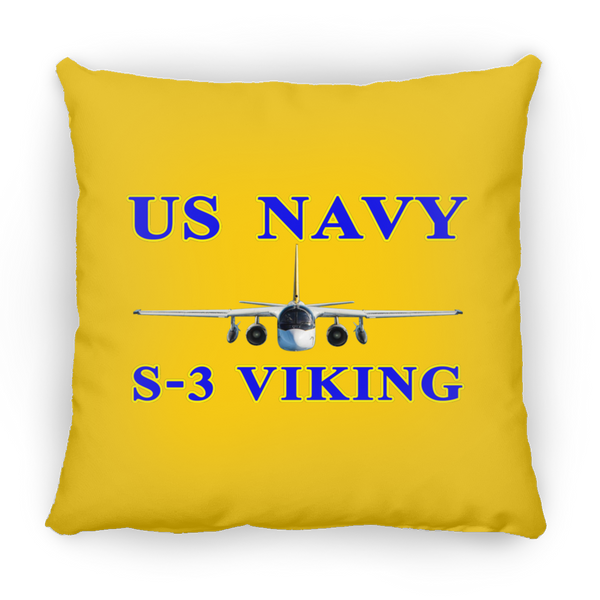 US Navy S-3 1 Pillow - Square - 18x18