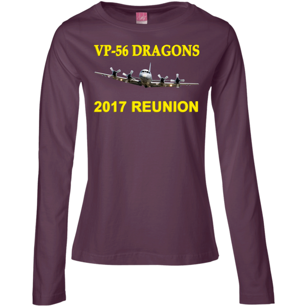 VP-56 2017 Reunion 2 Ladies' LS Cotton T-Shirt