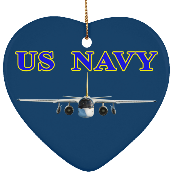 US Navy S-3 2 Ornament - Heart