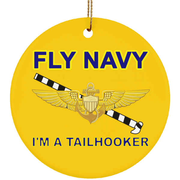 Fly Navy Tailhooker Ornament - Circle