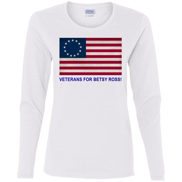 Betsy Ross Vets 1 Ladies' Cotton LS T-Shirt