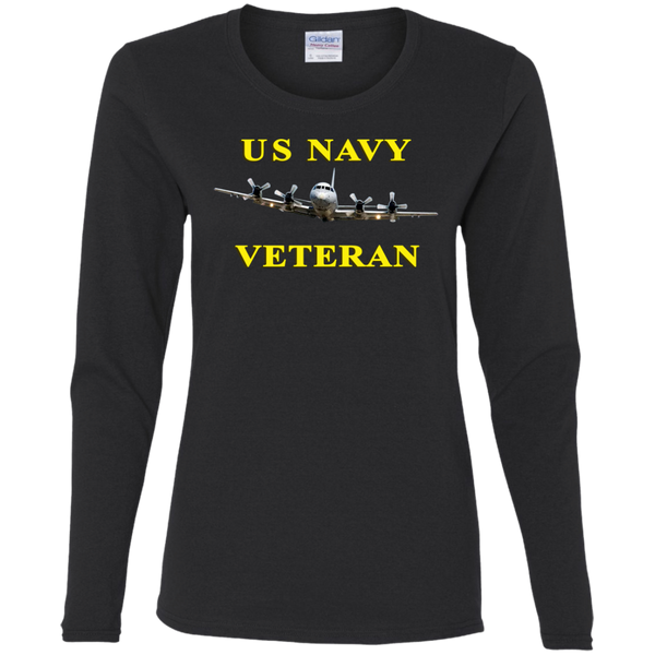 P-3C 1 Vet 2 Ladies' Cotton LS T-Shirt