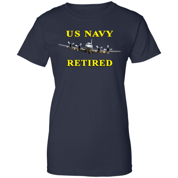 Navy Retired 1 Ladies' Cotton T-Shirt