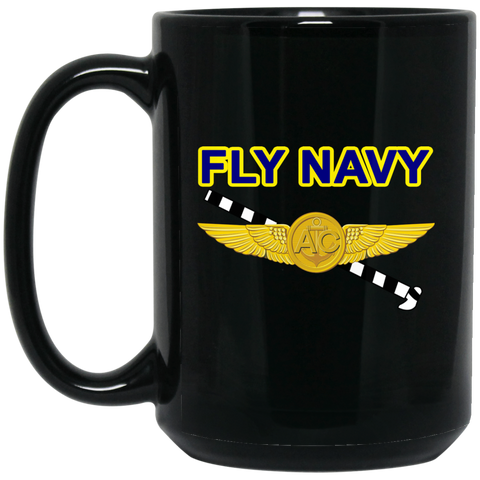 Fly Navy Tailhook 2 Black Mug - 15oz