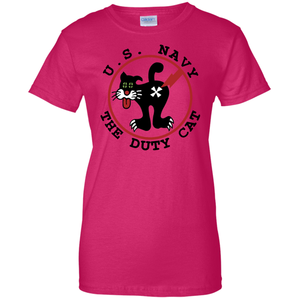 Duty Cat 4 Ladies Custom Cotton T-Shirt