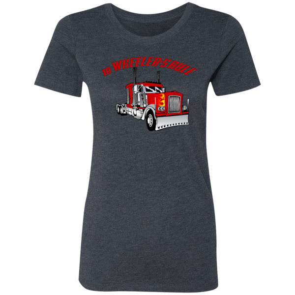 Trucker 18 Wheeler 1 Ladies' Triblend T-Shirt