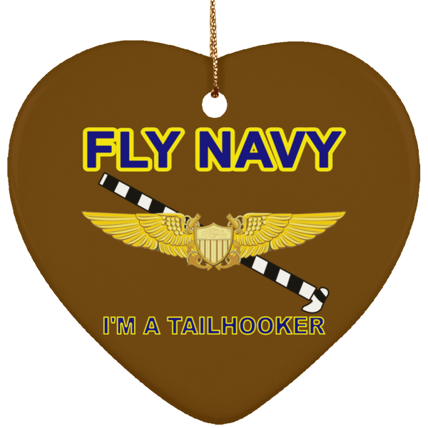 Fly Navy Tailhooker 3 Ornament - Heart