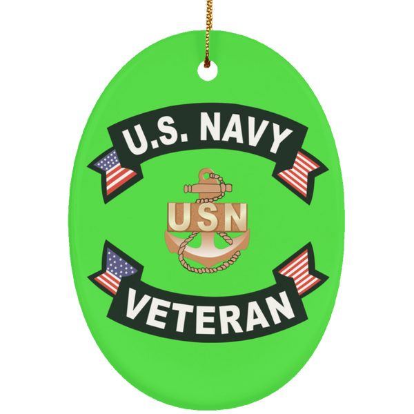 Navy Vet 1 Ornament - Oval