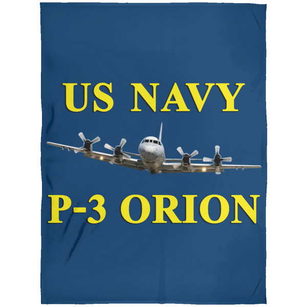 US Navy P-3 3 Blanket - Arctic Fleece Blanket 60x80