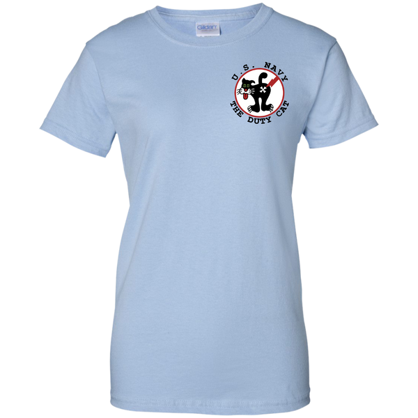 Duty Cat 2a Ladies Custom Cotton T-Shirt