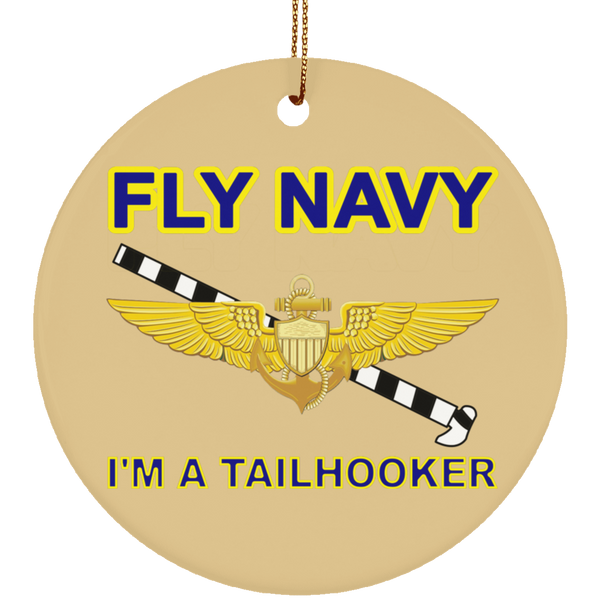 Fly Navy Tailhooker Ornament - Circle