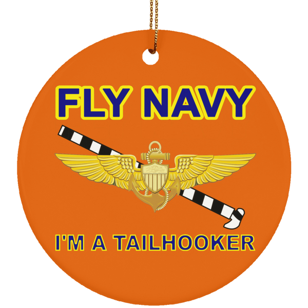 Fly Navy Tailhooker Ornament - Circle