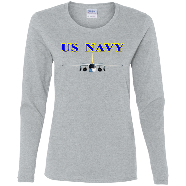 US Navy S-3 2 Ladies' Cotton LS T-Shirt