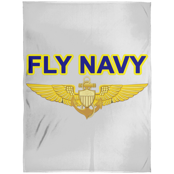 Fly Navy Aviator Blanket - Arctic Fleece Blanket 60x80