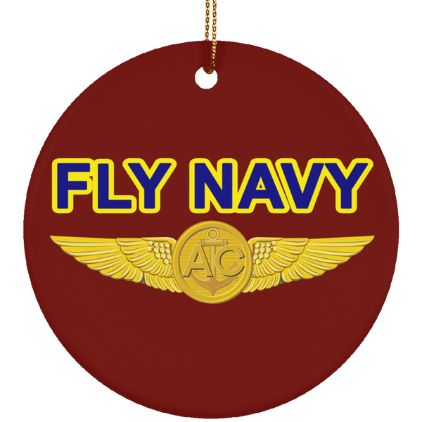 Fly Navy Aircrew Ornament - Circle