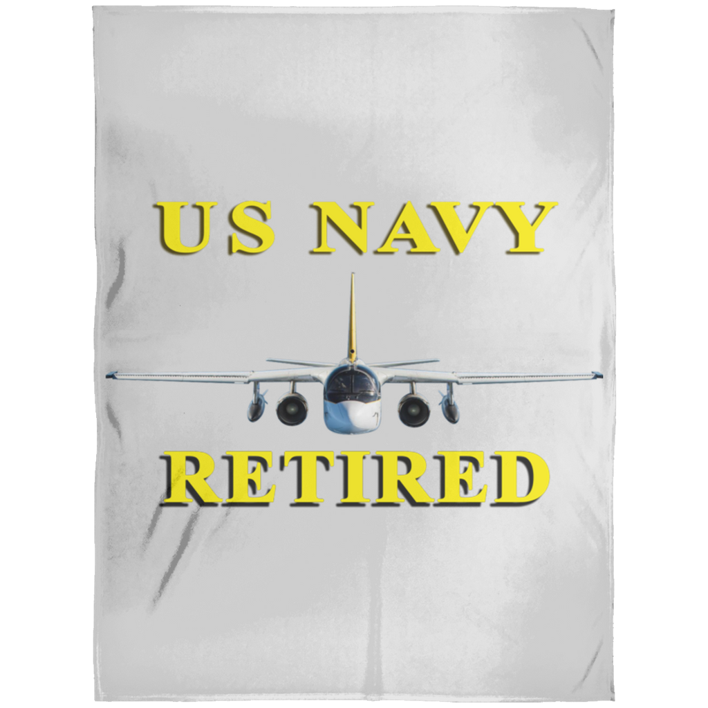 Navy Retired 2 Blanket - Arctic Fleece Blanket 60x80