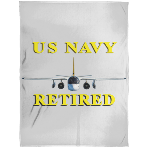 Navy Retired 2 Blanket - Arctic Fleece Blanket 60x80