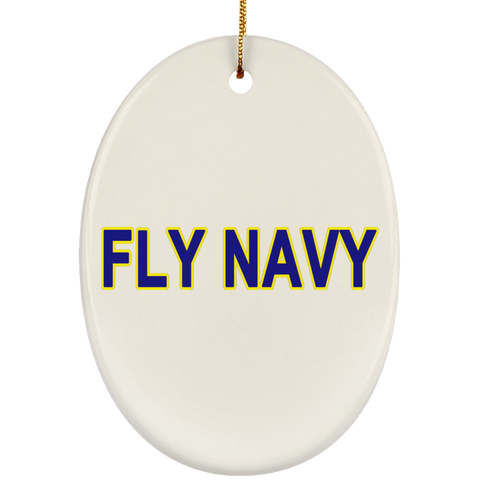 Fly Navy 2 Ornament - Oval