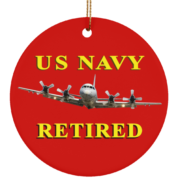 Navy Retired 1 Ornament – Circle