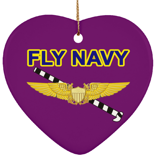 Fly Navy Tailhook 3 Ornament - Heart